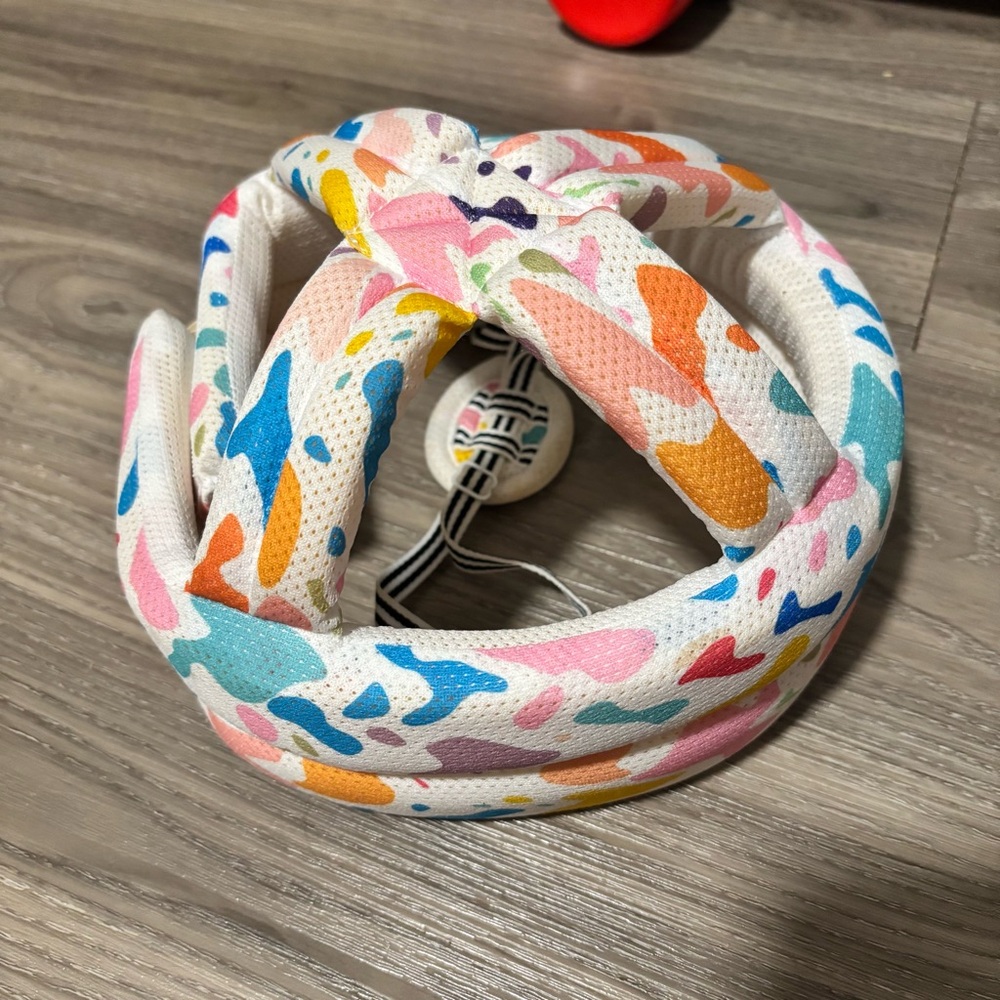 Kids Multicolor Soft Fabric Helmet - Unbranded